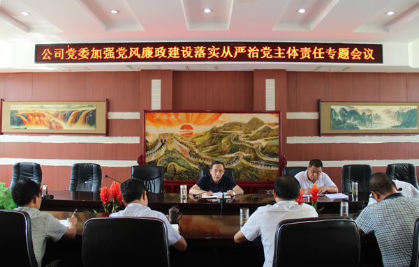 隴運(yùn)集團(tuán)公司黨委召開加強(qiáng)黨風(fēng)廉政建設(shè),全面從嚴(yán)治黨落實(shí)主體責(zé)任專題會議